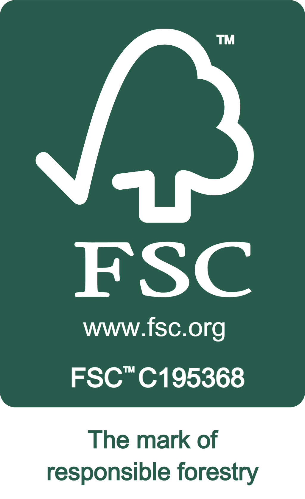 FSC C195368 LOGO portrait Green White